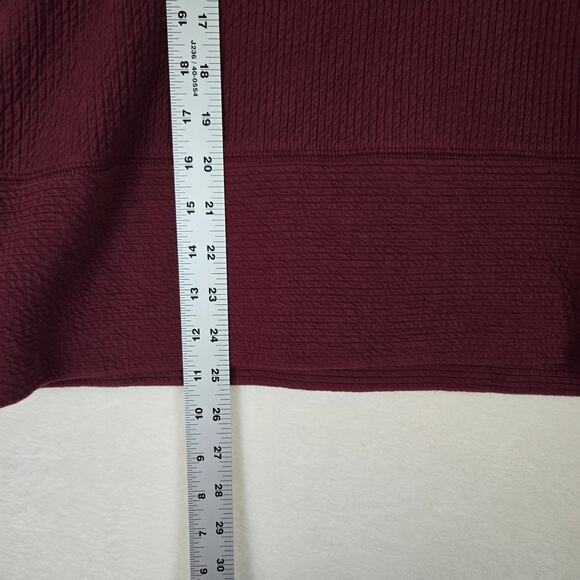 Orvis Cowl Neck Pullover Womens Sweatshirt Maroon Super Soft Medium 0738 - Picture 5 of 7